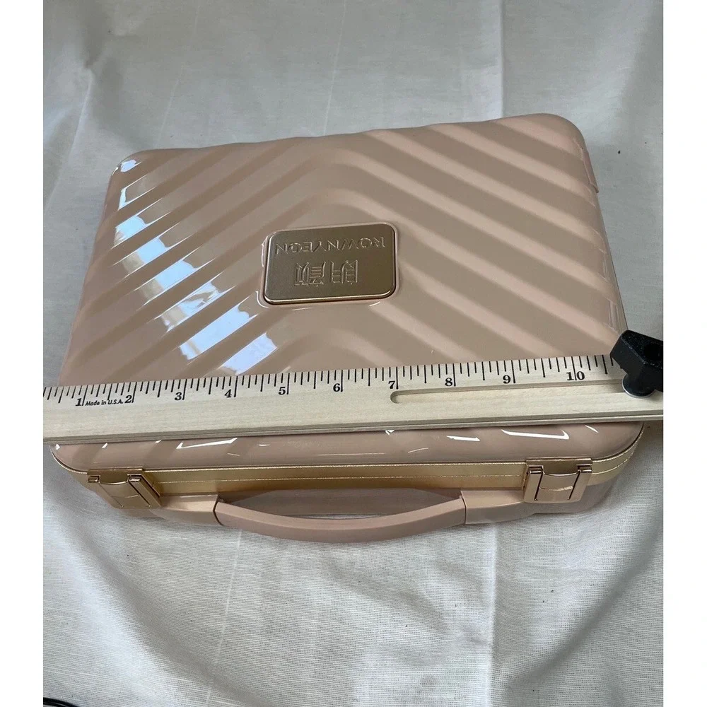 ROWNYEON Travel Makeup Case With Light Up Mirror - Portable Organizer and Train